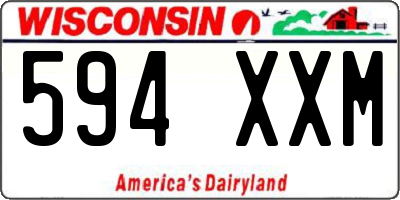 WI license plate 594XXM