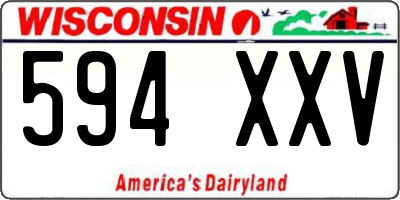 WI license plate 594XXV