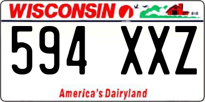WI license plate 594XXZ