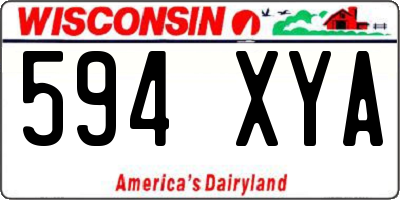 WI license plate 594XYA