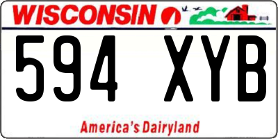 WI license plate 594XYB