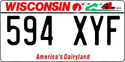 WI license plate 594XYF
