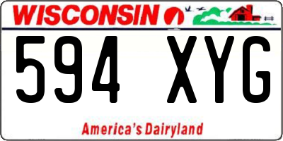 WI license plate 594XYG