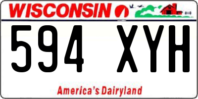 WI license plate 594XYH