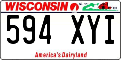 WI license plate 594XYI