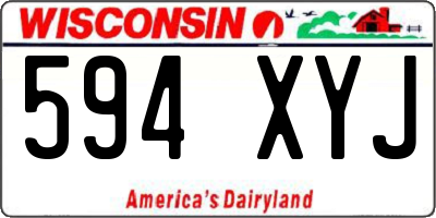 WI license plate 594XYJ