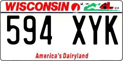 WI license plate 594XYK