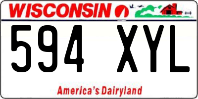 WI license plate 594XYL