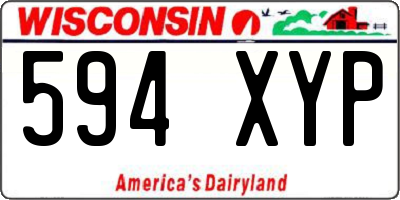 WI license plate 594XYP