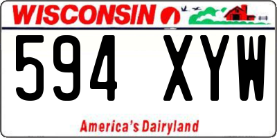 WI license plate 594XYW