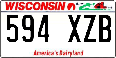 WI license plate 594XZB