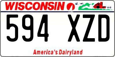WI license plate 594XZD