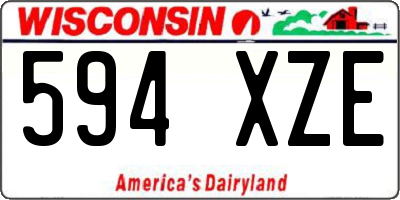 WI license plate 594XZE