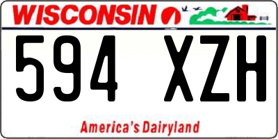 WI license plate 594XZH
