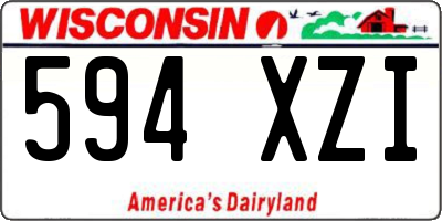 WI license plate 594XZI