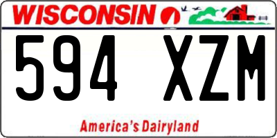 WI license plate 594XZM