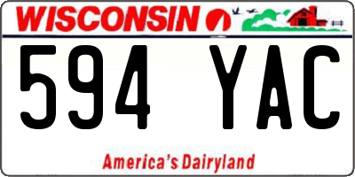 WI license plate 594YAC