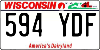 WI license plate 594YDF