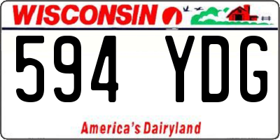 WI license plate 594YDG