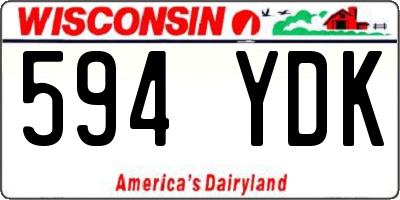 WI license plate 594YDK