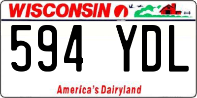 WI license plate 594YDL