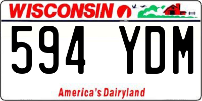 WI license plate 594YDM