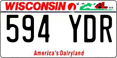 WI license plate 594YDR