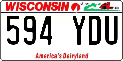 WI license plate 594YDU