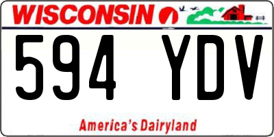WI license plate 594YDV