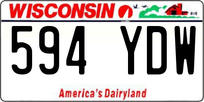 WI license plate 594YDW