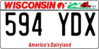 WI license plate 594YDX