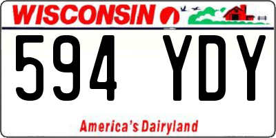 WI license plate 594YDY