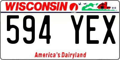 WI license plate 594YEX