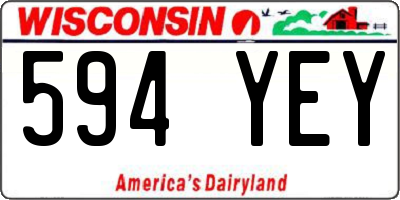 WI license plate 594YEY