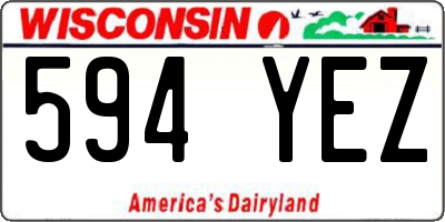 WI license plate 594YEZ
