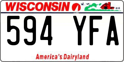 WI license plate 594YFA