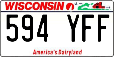 WI license plate 594YFF