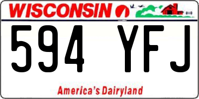WI license plate 594YFJ