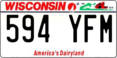 WI license plate 594YFM