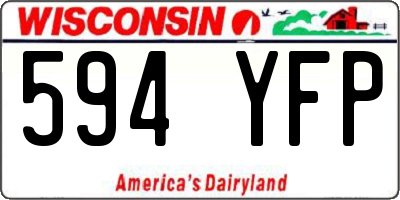 WI license plate 594YFP