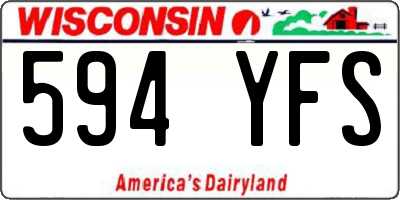 WI license plate 594YFS
