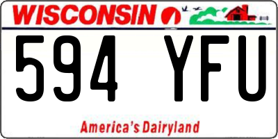WI license plate 594YFU