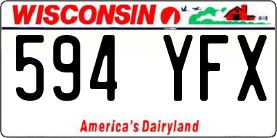 WI license plate 594YFX