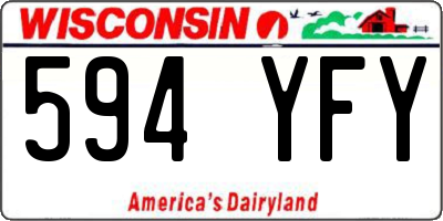WI license plate 594YFY