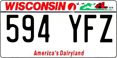 WI license plate 594YFZ