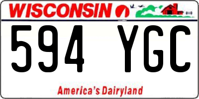 WI license plate 594YGC