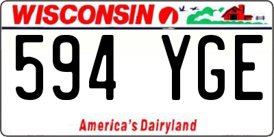 WI license plate 594YGE