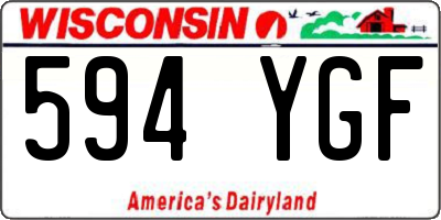 WI license plate 594YGF
