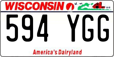 WI license plate 594YGG