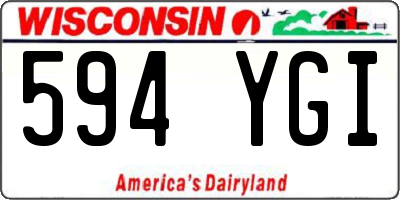WI license plate 594YGI